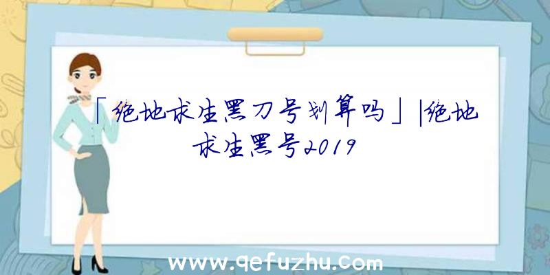 「绝地求生黑刀号划算吗」|绝地求生黑号2019